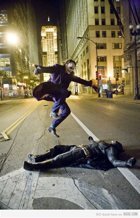 Check spelling or type a new query. Heath Ledger skate boarding over Christian Bale on the set ...