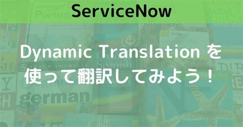 Servicenow Dynamic Translation（翻訳機能）まとめ ～設定方法を画像つき日本語で徹底解説～ メケブログ