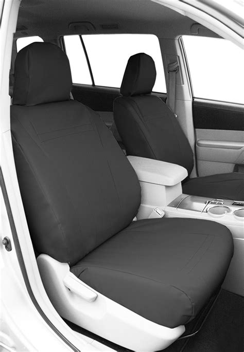 front row buckets with flat folding passenger seats and separate headrests without integrated