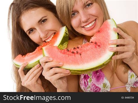 Sexy Girls Eating Watermelon Free Stock Images And Photos 8480724