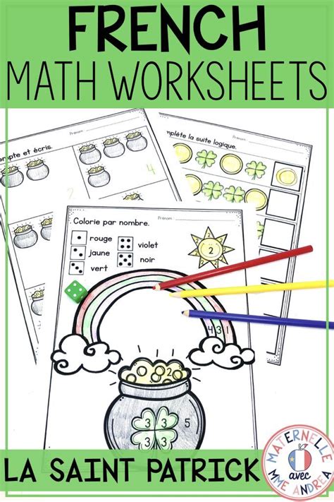 Updated French Fall Math Pack 16 Pages Of Math Fun For Pre K Pin On