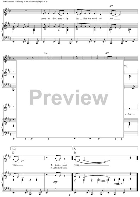 Thinking Of A Rendezvous Sheet Music By Johnny Duncan For Pianovocal