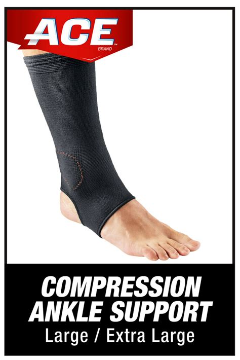 Ace Brand Compression Ankle Support Lxl Breathable
