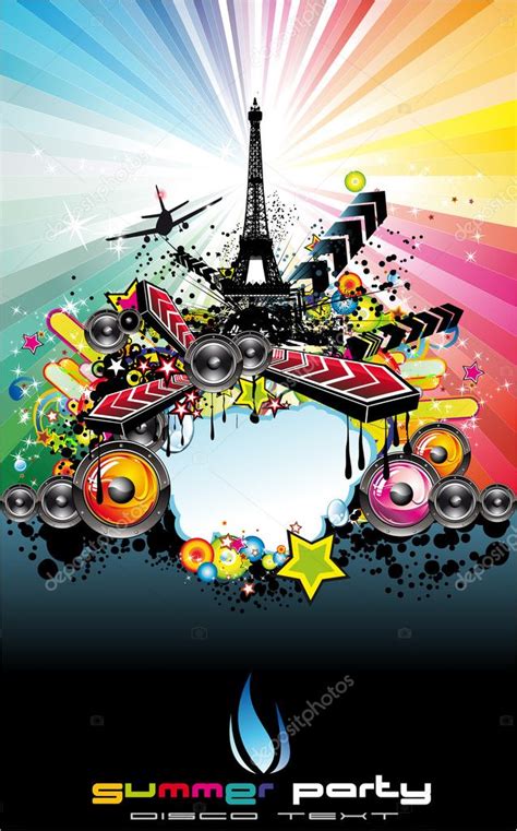 Antecedentes De Paris Disco Event Vector Gráfico Vectorial © Davidarts
