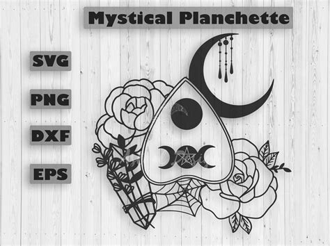Planchette With Flowers Svg Ouija Board Svg Spirit Board Etsy In 2022 Ouija Planchette