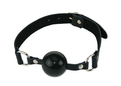 Silicone Ball Gag With Leather Strap For Bdsm Bondage By Sporkwood