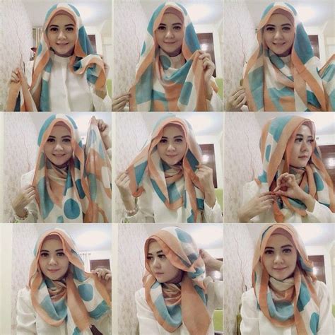 17 Cute Hijab Styles For Round Face With Simple Tutorials Simple Hijab Tutorial Simple Hijab