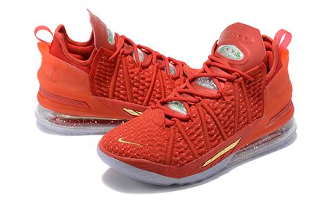 Nike Lebron 18 X Mas In La University Red Gold Db8148 601 For Sale