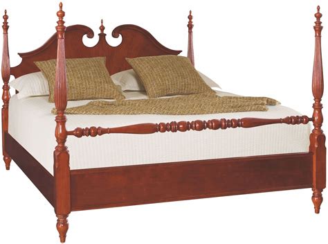 Cherry Grove Classic Antique Cherry Queen Low Poster Bed From American