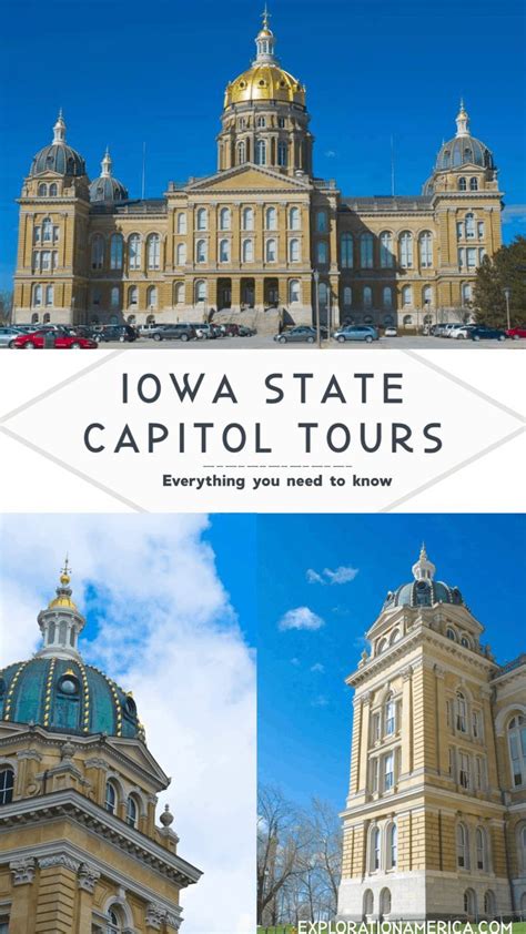 Information On Iowa State Capitol Tours In Des Moines Parking Iowa