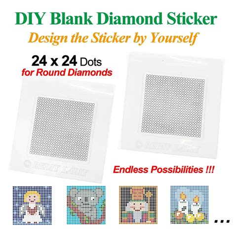 Diy Diamond Sticker Blank Transparent Double Sided Adhesive Sticker