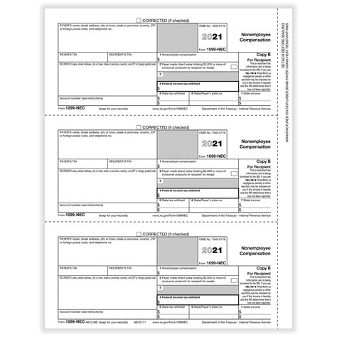 2022 1099 NEC Recipient Copy B Cut Sheet HRdirect - Fillable Form 2024