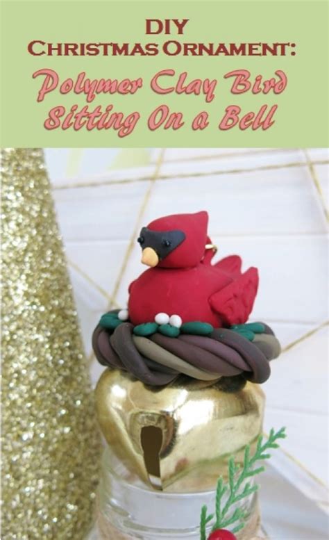 Diy Christmas Ornament Polymer Clay Bird Decoration With Bell Holidappy