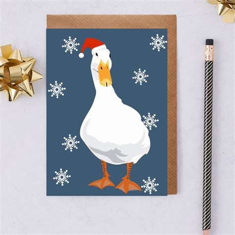When you teach duck and other animal signs to your baby. Christmas duck card designed by Lorna Syson- FREE UK DELIVERY