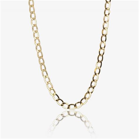 9ct Gold 18 Inch Curb Chain Necklace At Warren James