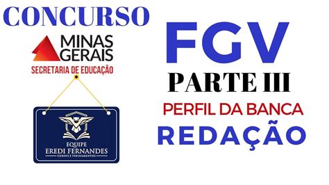 Concurso See Mg Banca Fgv Reda O Youtube