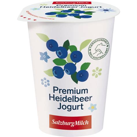 Salzburgmilch ist die größte molkerei salzburgs und die drittgrößte österreichs. SalzburgMilch Premium Heidelbeer Jogurt | MPREIS Online-Shop