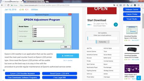 The application interface is straightforward and allows you to print photographs or other images with ease. How to Reset Epson L360 Printer - YouTube