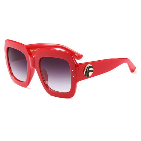 💰köp billigt online royal girl oversized square sunglasses women inspired multi tinted frame