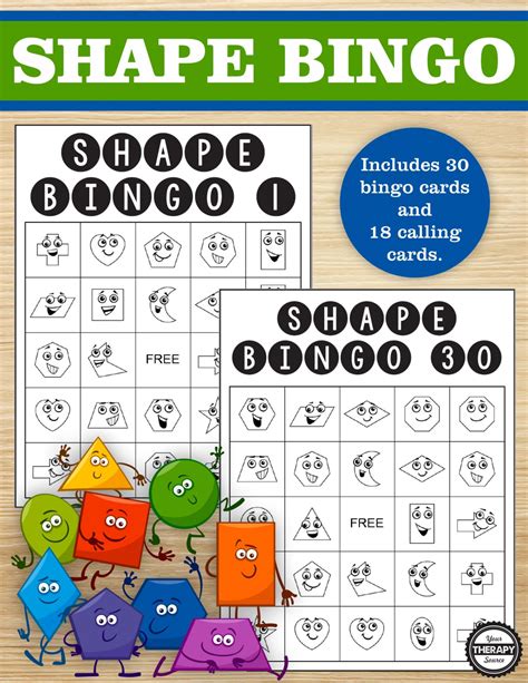 Shape Bingo Printable Bingo Cards
