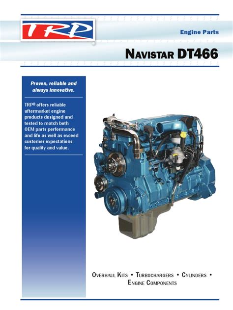 Navistar Dt466 Engine Catalog Pdf Cylinder Engine Fuel Injection