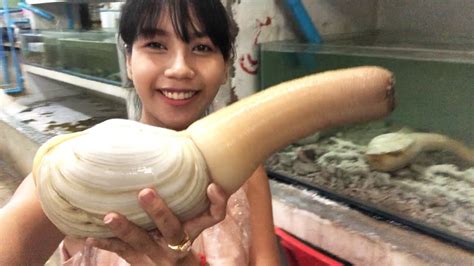 Yummy Cooking Giant Geoduck Clam Recipe Cooking Skill Youtube