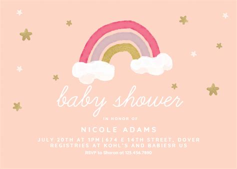 2nd birthday party ideas for baby boys. Rainbow joy - Baby Shower Invitation Template (Free in ...