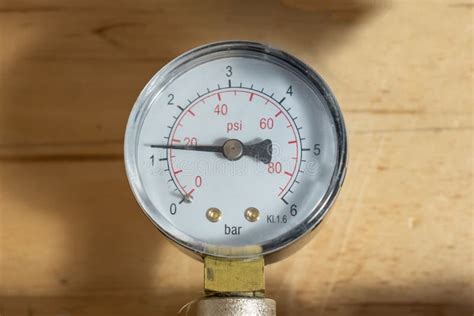 Pressure Gauge With Two Scales Close Up Stock Photo Image Of Control