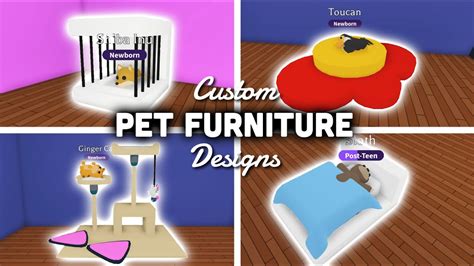 Custom Pet Furniture Design Ideas And Building Hacks Roblox Adopt Me