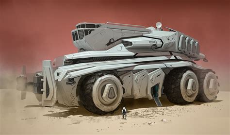 Mars Vehicle Concept Artwork By Darren Bartley Sci Fi Artist