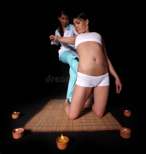 Beautiful White Girl Having Thai Massage Stock Photos Free