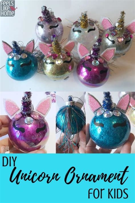 Unicorn Ornament Diy Christmas Tree Ornament Craft For Kids Feels