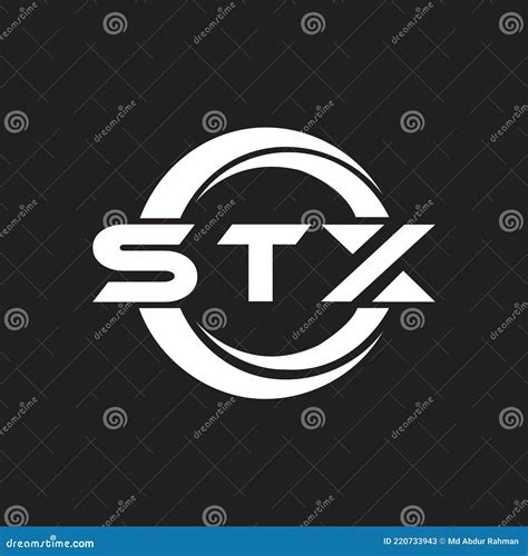 Stx Letter Logo Design On Black Backgroundstx Creative Initials Letter