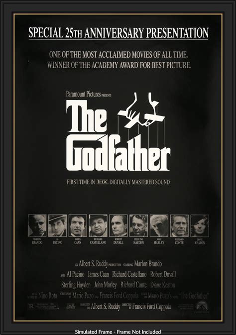 The Godfather 1972 Original R1997 Foil One Sheet Movie Poster Original Film Art Vintage