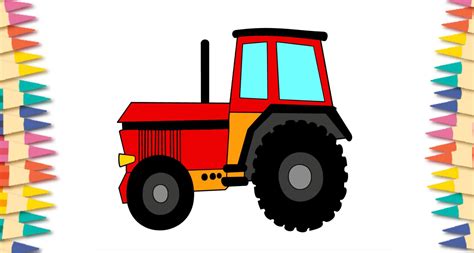 How To Draw A Tractor Simple Step By Step Instructions Verbnow