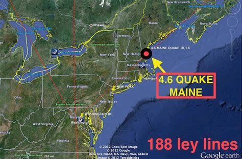 Rare Maine Quake Hits Dead Center Of 188 Ley Lines