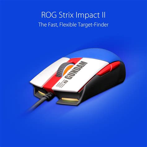 Asus Rog Strix Impact Ii Gundam Edition Wired Gaming Mouse