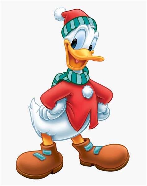 Winter Donald Donald Duck Christmas Png Free Transparent Clipart