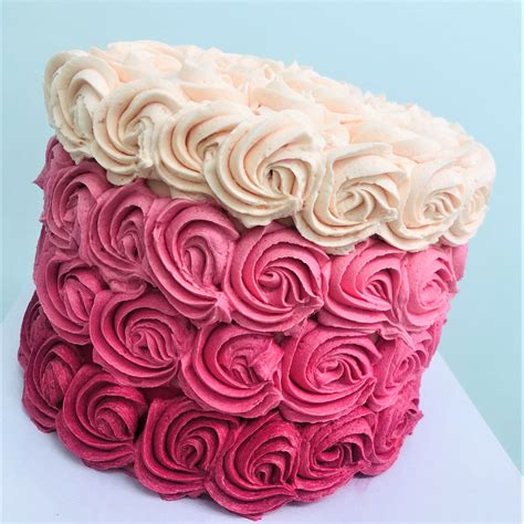 Ombre Rose Cake Sydney Custom Cupcakes The Cupcake Princes