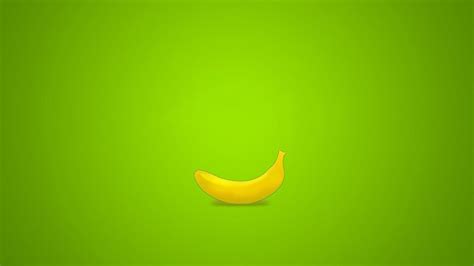 Single Yellow Banana In Green Background Hd Banana Wallpapers Hd