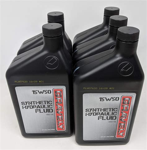 Gravely 5 Pack 15w50 Synthetic Hydraulic Fluid Quart 00057100