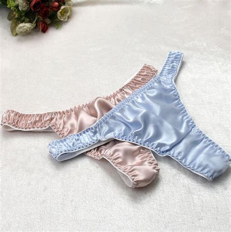 100 Pure Silk Thong Set Of 2 Sissy Lux