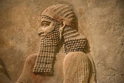 Detail Of King Sargon Ii Of Assyria From King Sargon S Palace In