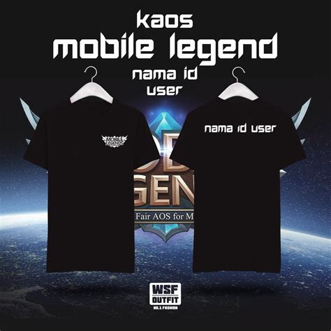 Jual Baju Kaos Mobile Legend FREE REQUEST NAMA NICKNAME ID NAME