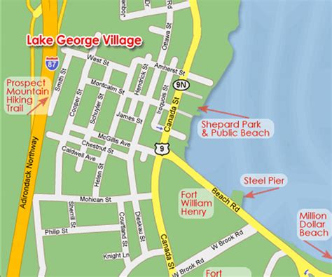 Lake George Village Map Calendrier 2021