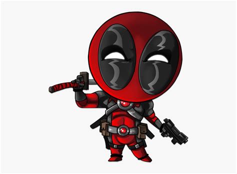 Baby Deadpool Cartoon Hd Png Download Kindpng
