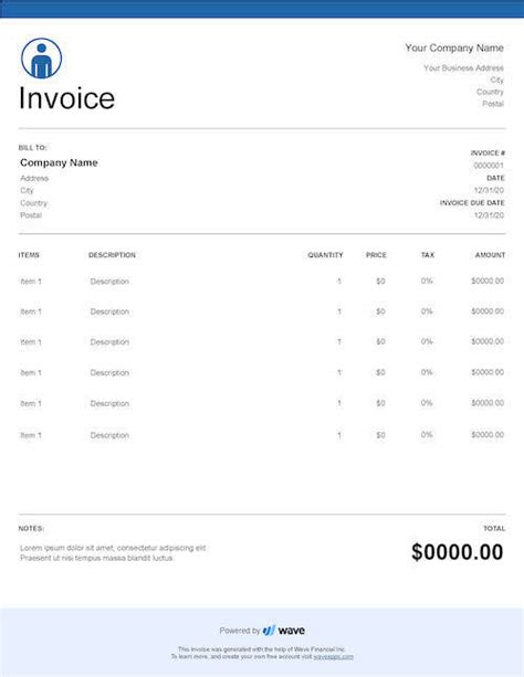 Self Employed Invoice Template Free Download