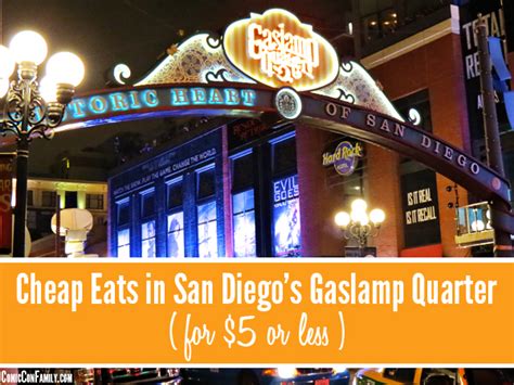 Our district features great restaurants, bars, events, nightlife, & more! Cheap Eats in San Diego's Gaslamp Quarter (most for $5 or ...