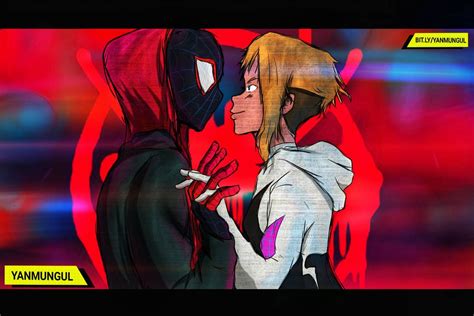 Fall In Love Miles And Gwen Spider Verse By Yanmungul Marvel