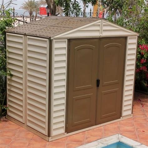 Duramax Woodside Plastic Apex Shed 8x6 Garden Street